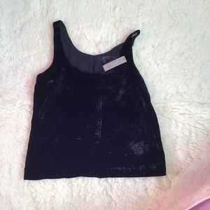 J crew Black velvet top